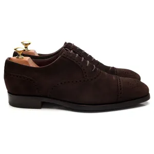 '10051' Dark Brown Suede Oxford Brogues UK 7.5 Smooth Finish