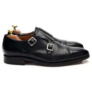 Groom Side '101541' Black Leather Double Monk Strap UK 8.5 E