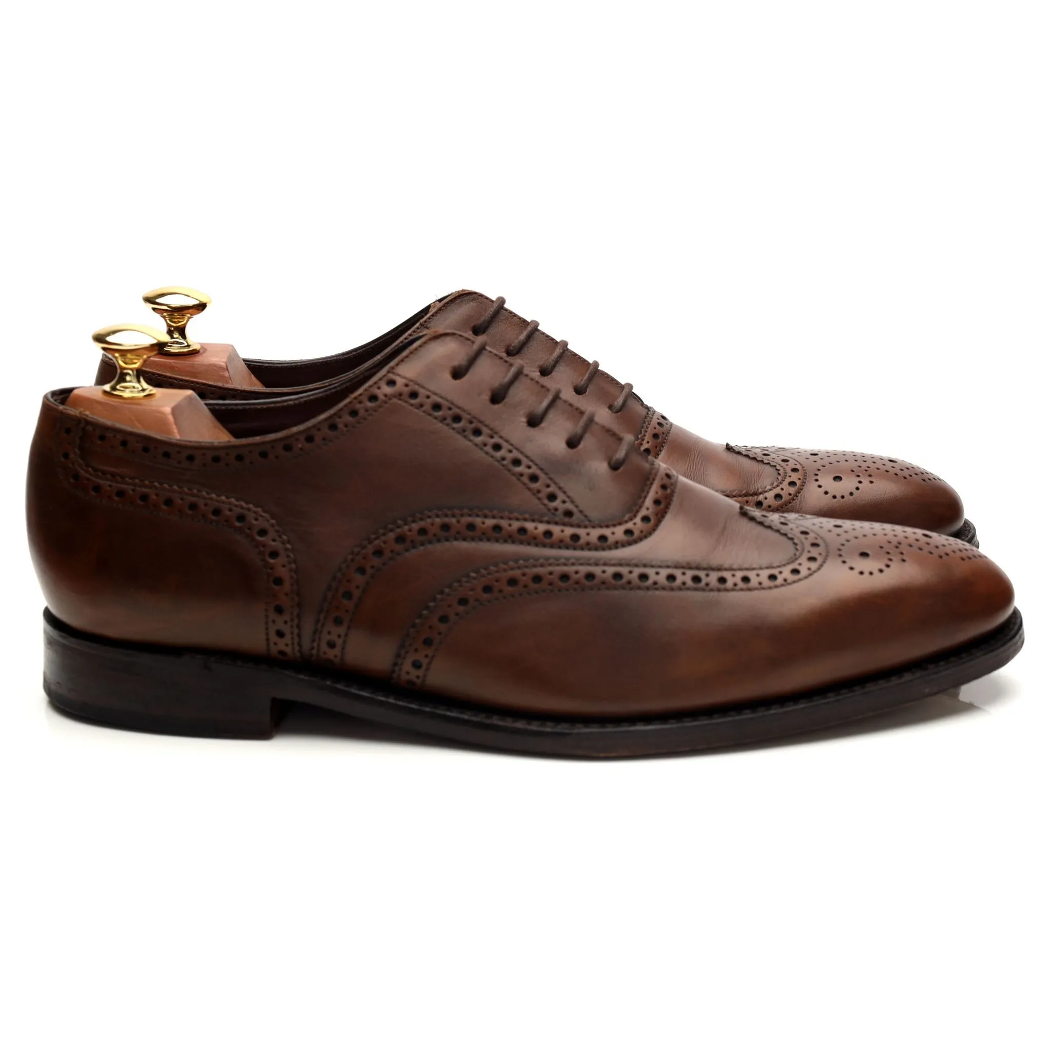 Flexible Fit 1880 'Buckingham' Brown Leather Oxford Brogues UK 9.5 F