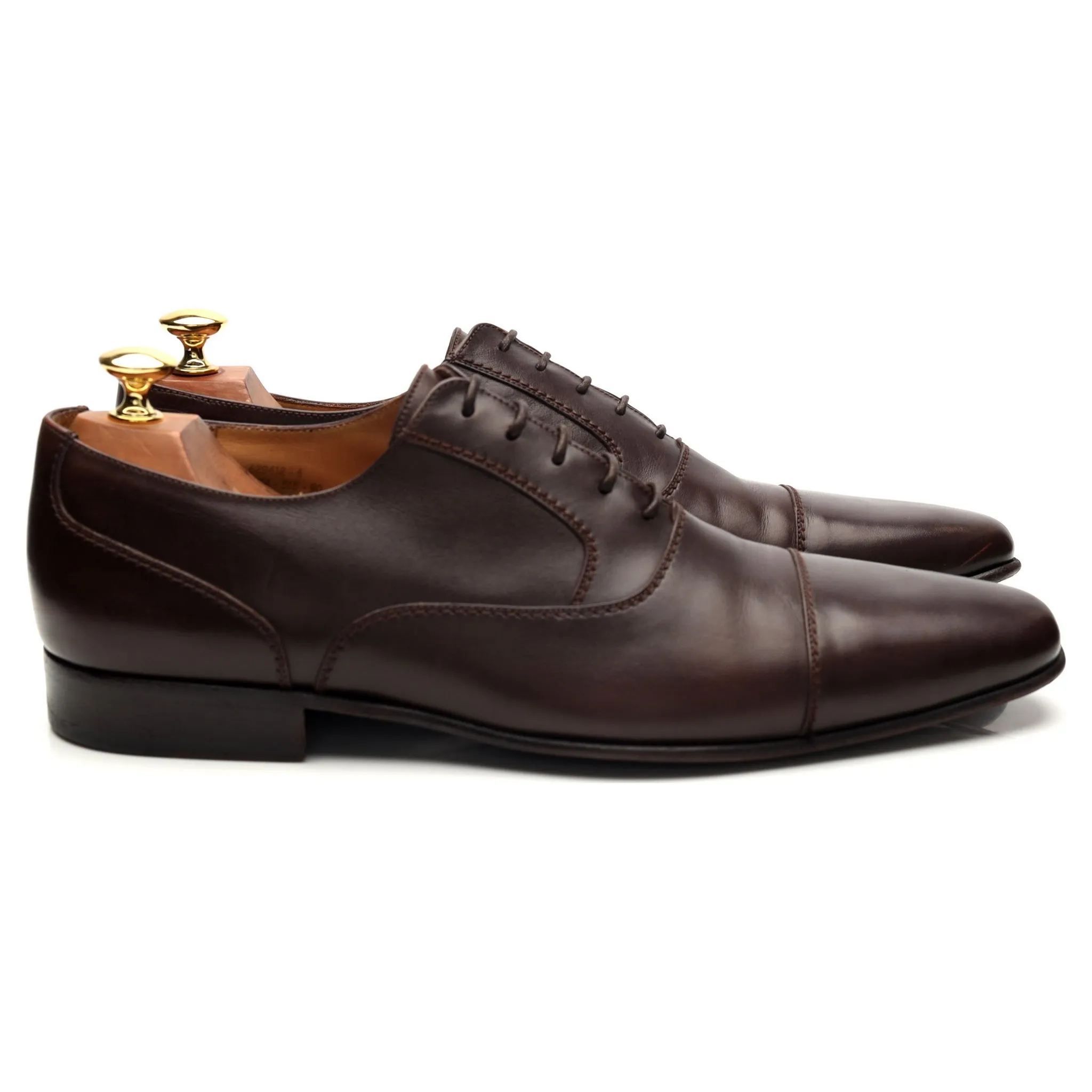 '515' Dark Brown Leather Oxford 9.5 D UK 10 Smart Office Wear