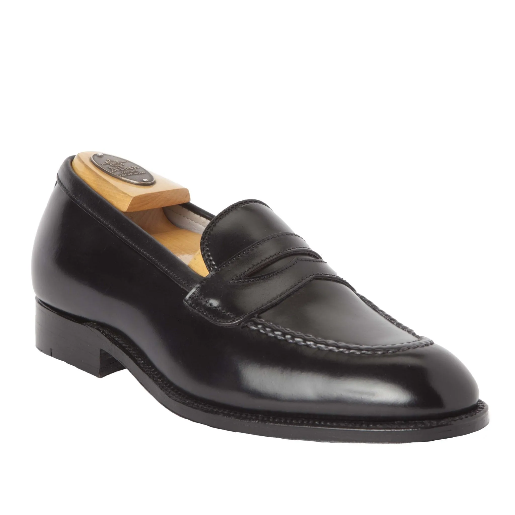 67269 - High Vamp Loafer in Black Shell Cordovan Sleek Finish