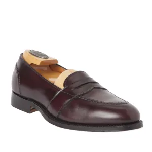 Soft Sole Shoes 683 - Full Strap Loafer in Burgundy Calfskin