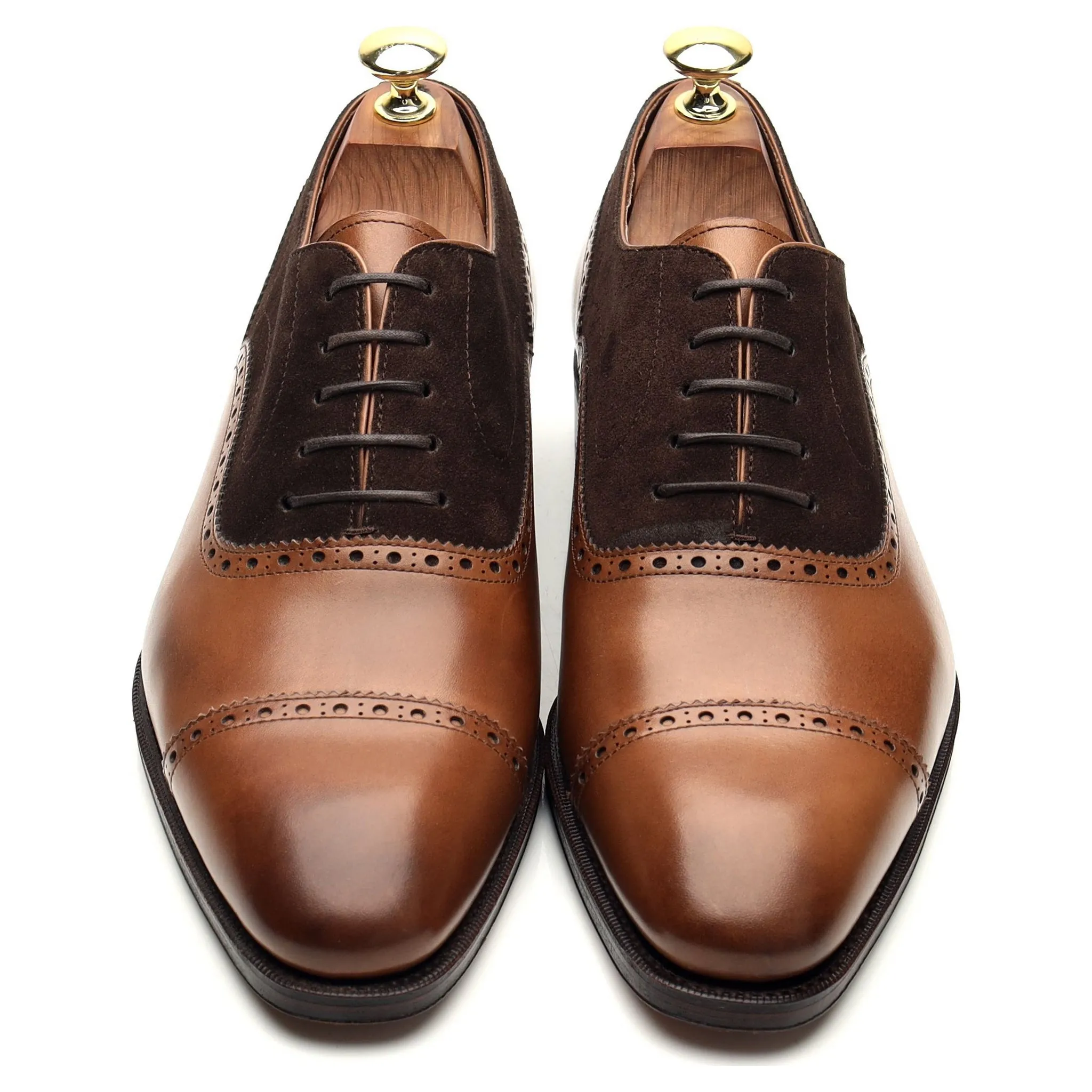 '80460' Brown Leather / Suede Oxford Brogues UK 7 - 12 Slimline