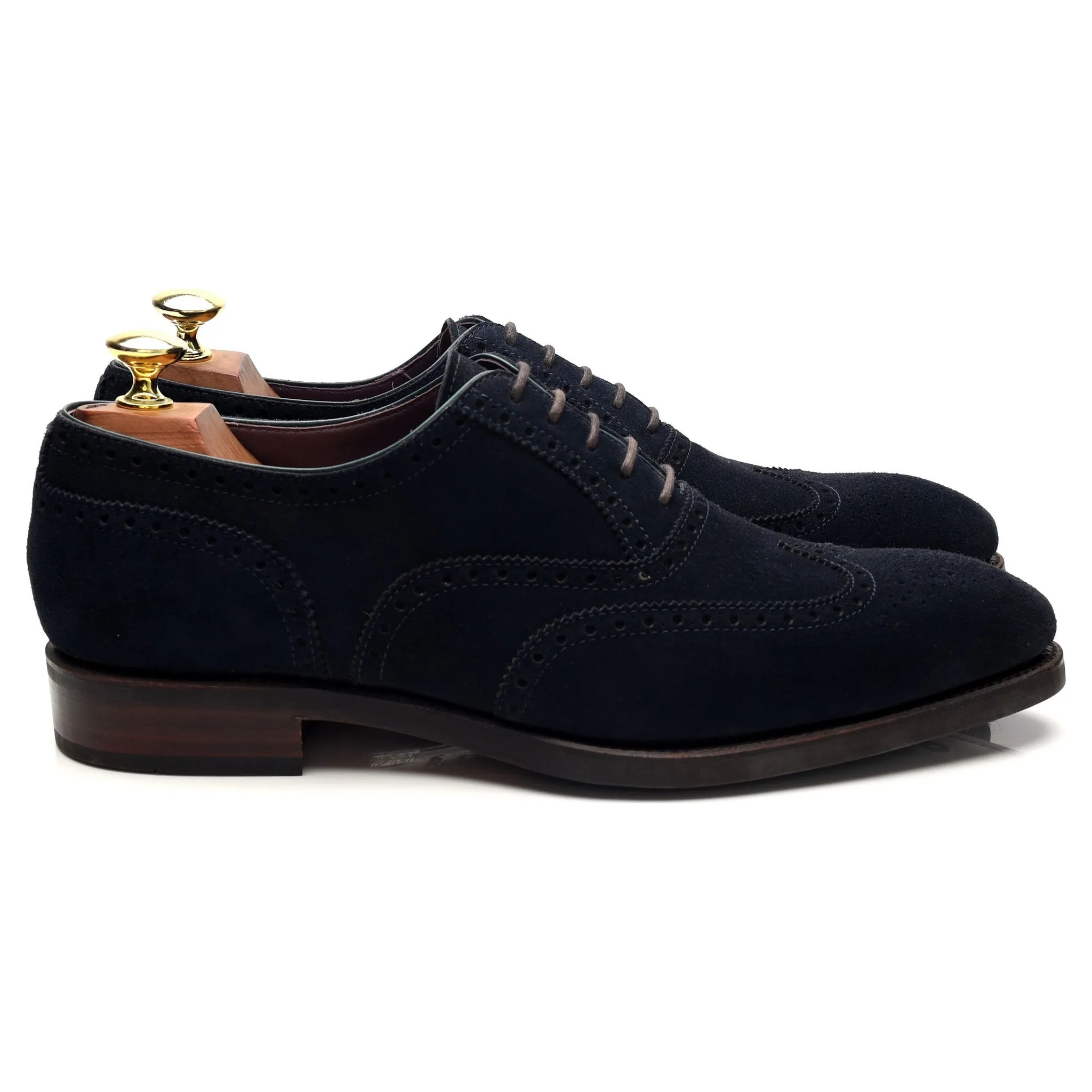 Comfort Step On '813' Navy Blue Suede Oxford Brogues UK 8.5 - 10.5
