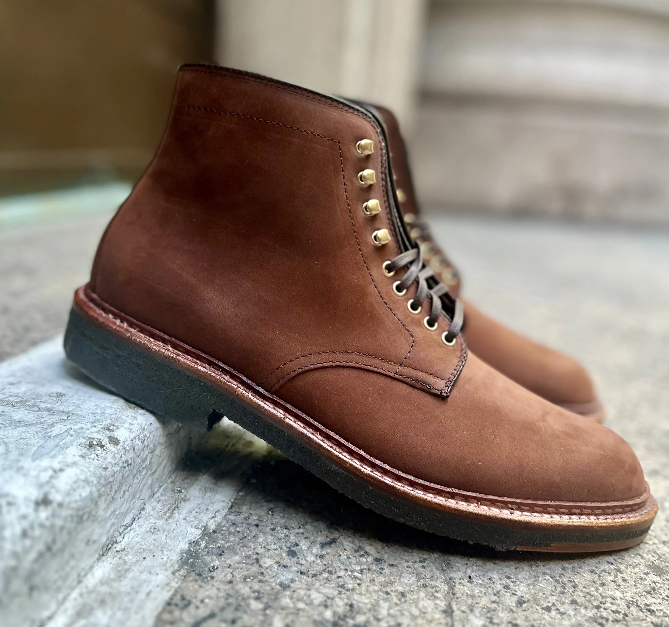 86032H - Smooth Tobacco Chamois Plain Toe Boot Adventure Step