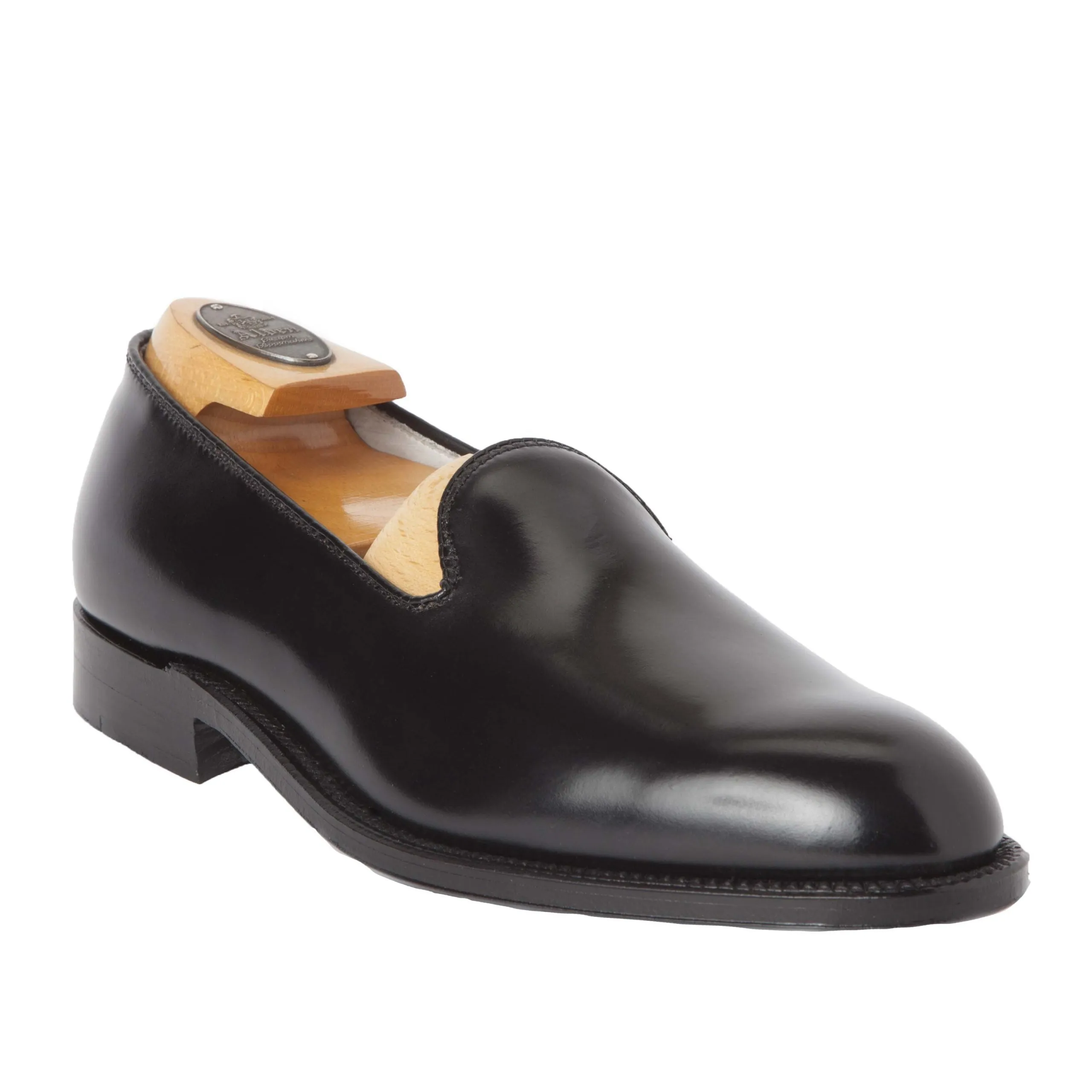 8815 - Plain Toe SlipOn in Black Shell Cordovan Fashionable Comfort