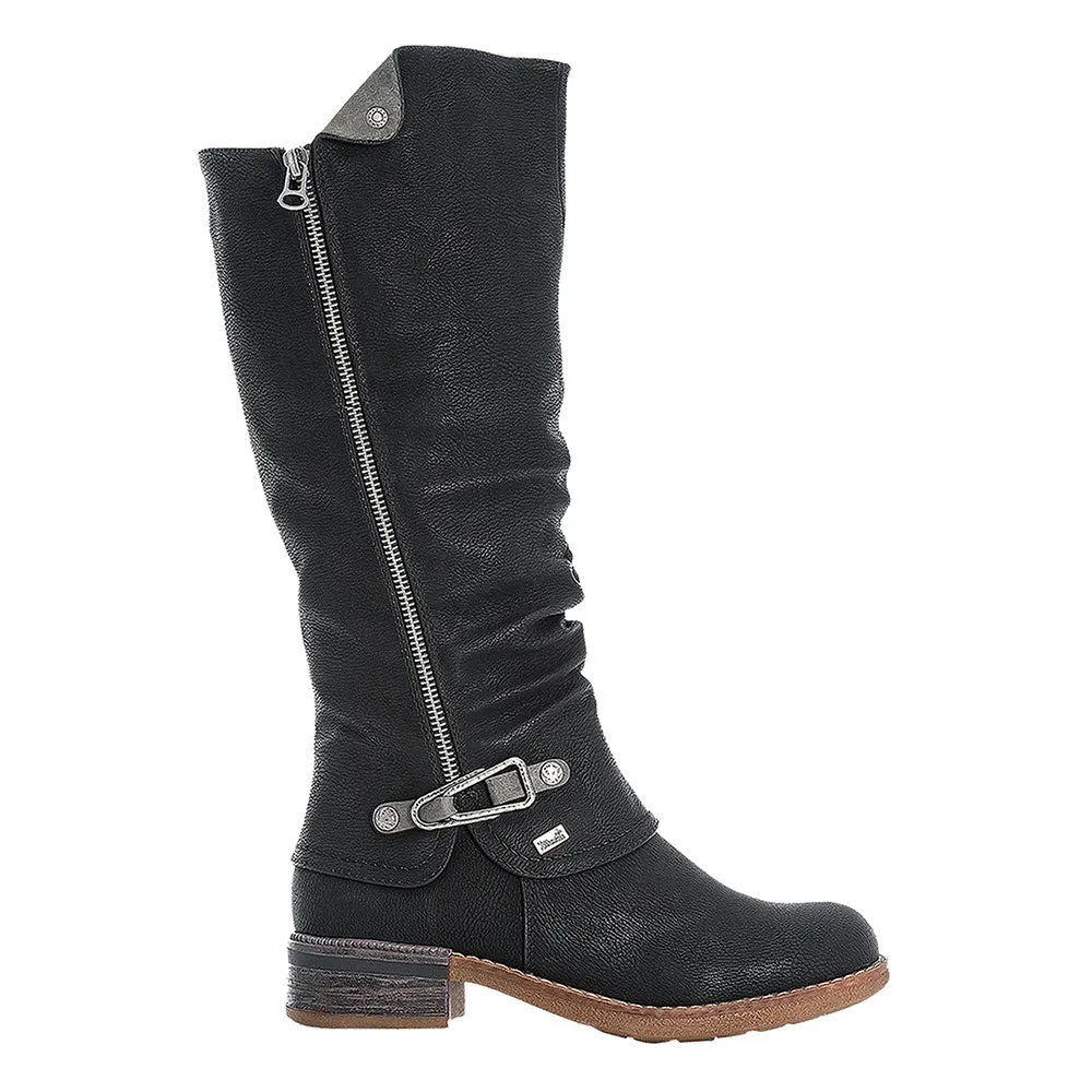 Rieker 94652 Womens Shoes Schwarz