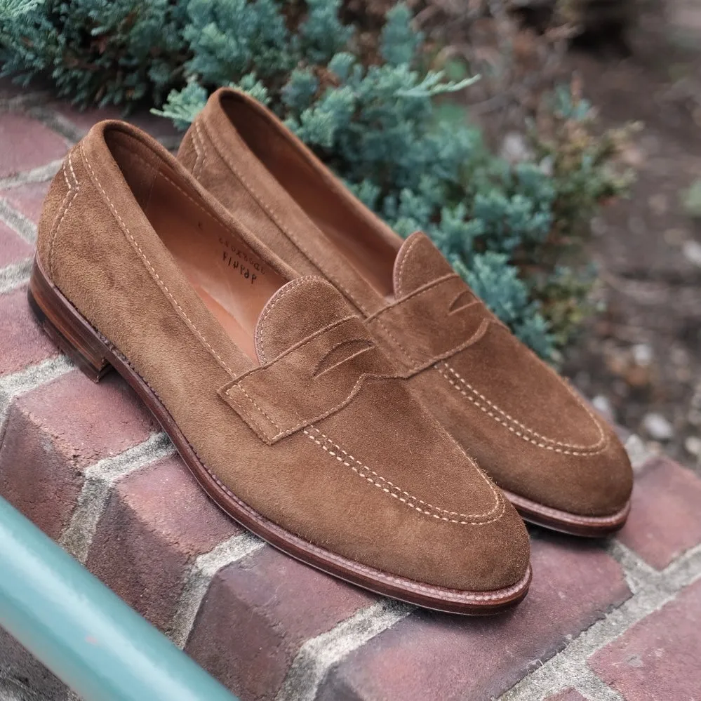 96941F - Flex Penny Loafer in Snuff Suede Heel Free Fashionable Leather