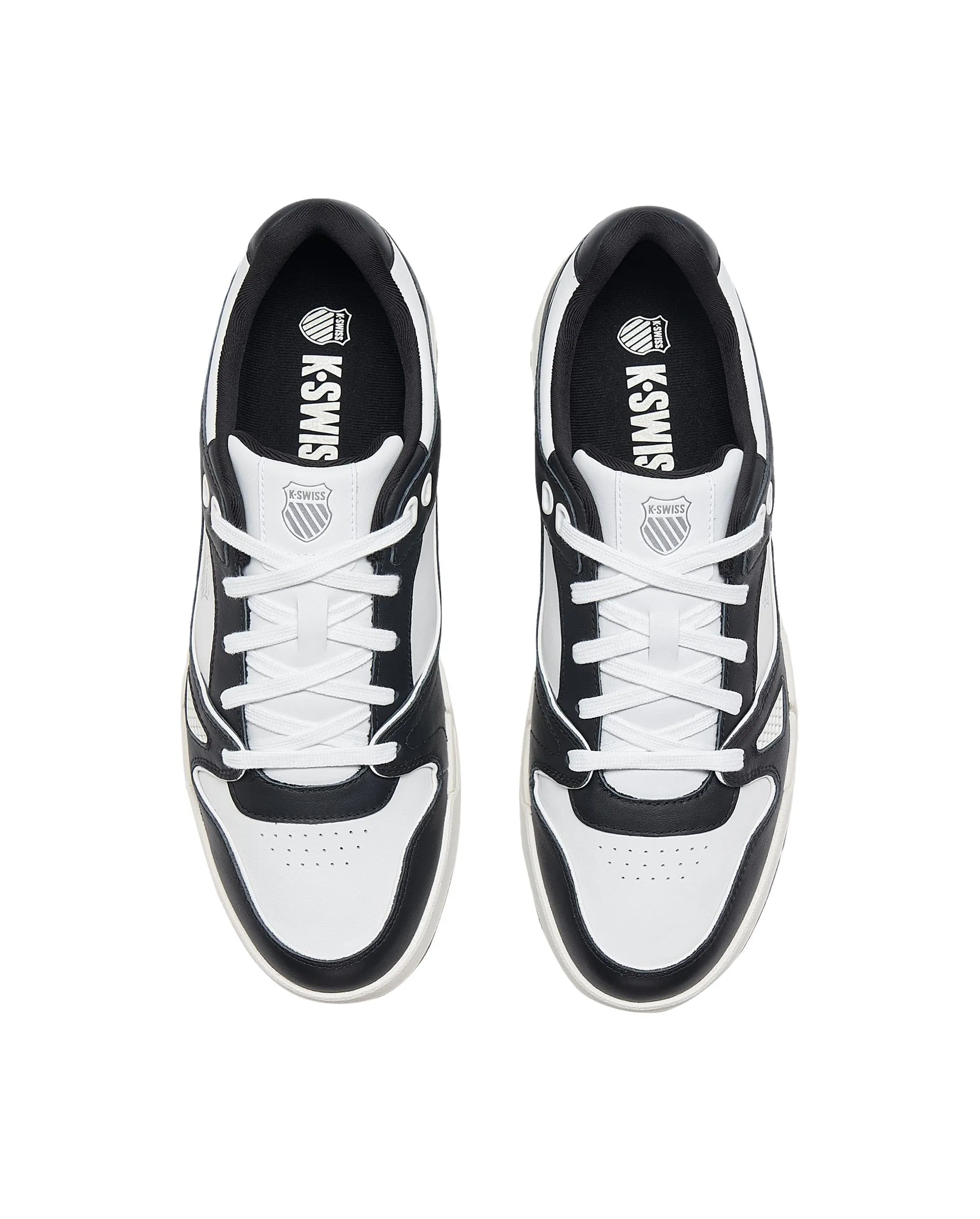 99352-109-M | WOMEN'S GRANCOURT LEATHER SNEAKERS | WHITE/BLACK Padded Arch