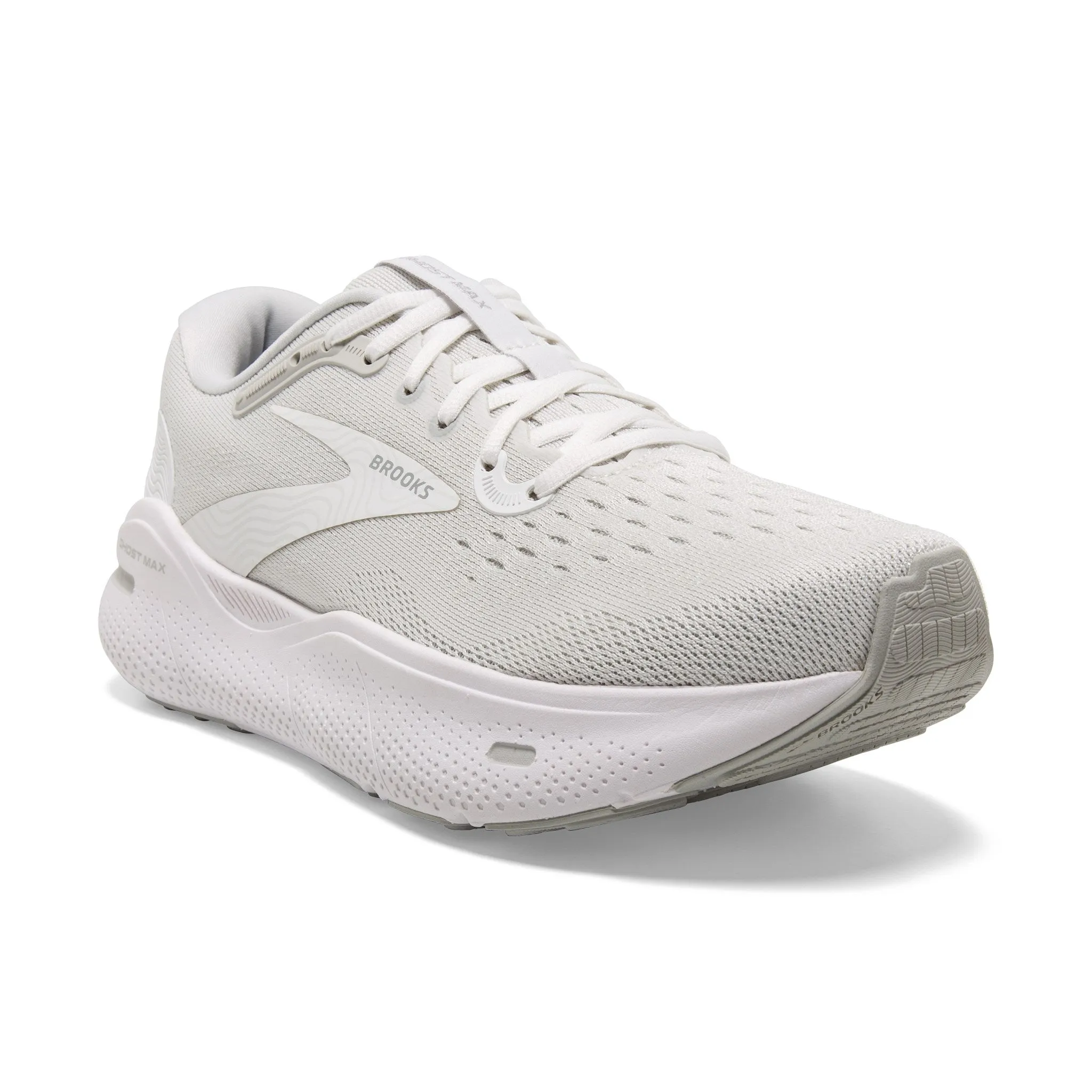 Motion Friendly Men's Ghost Max - White / Oyster / Metallic Silver