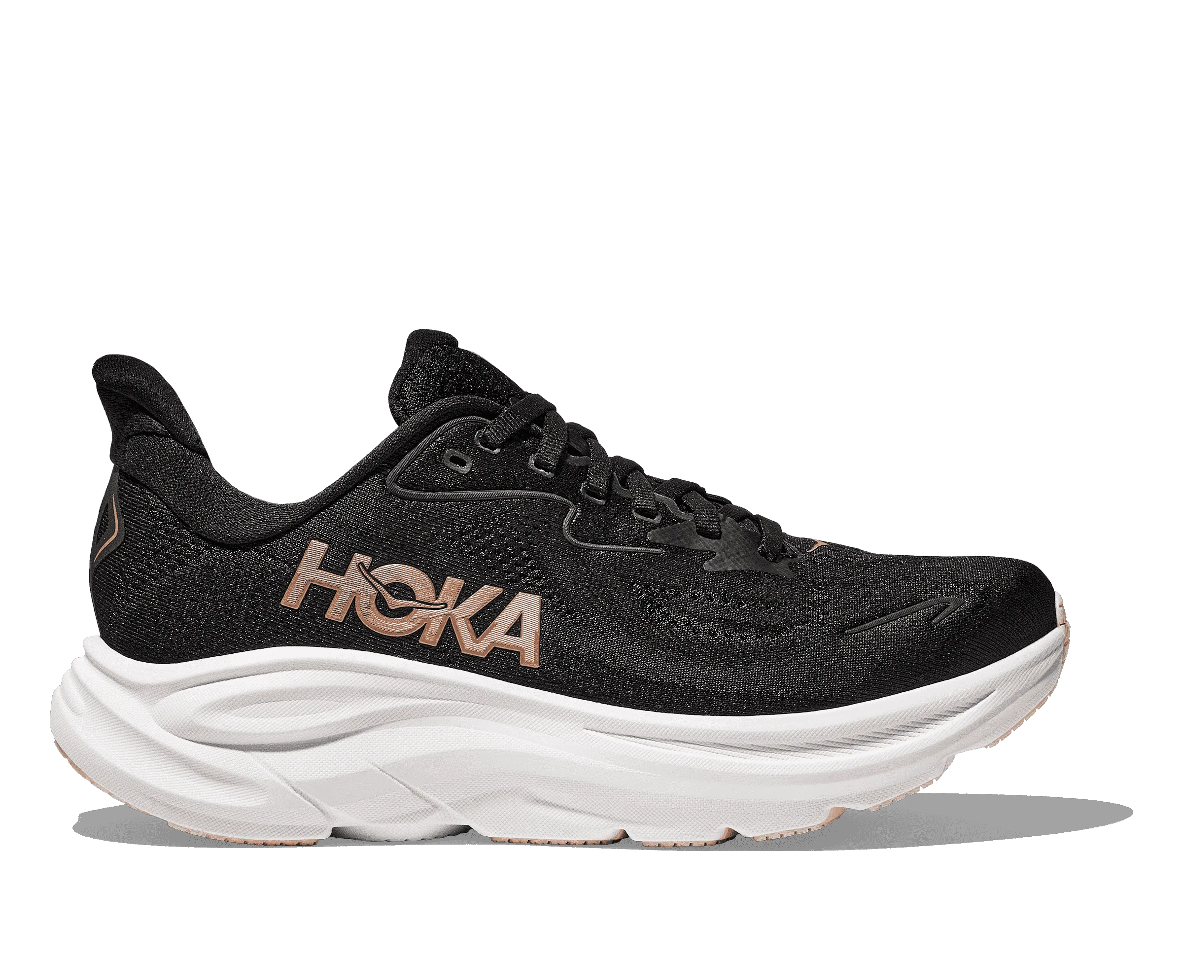 HOKA ONE ONE CLIFTON 10 - BLACK & ROSE GOLD Stylish performance