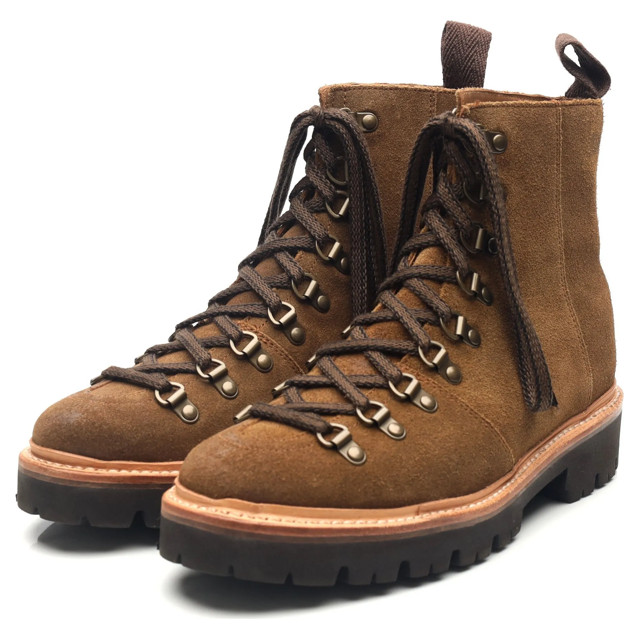 Library Visit Oil-Resistant Women's 'Nanette' Brown Suede Hiker Boots UK 4.5