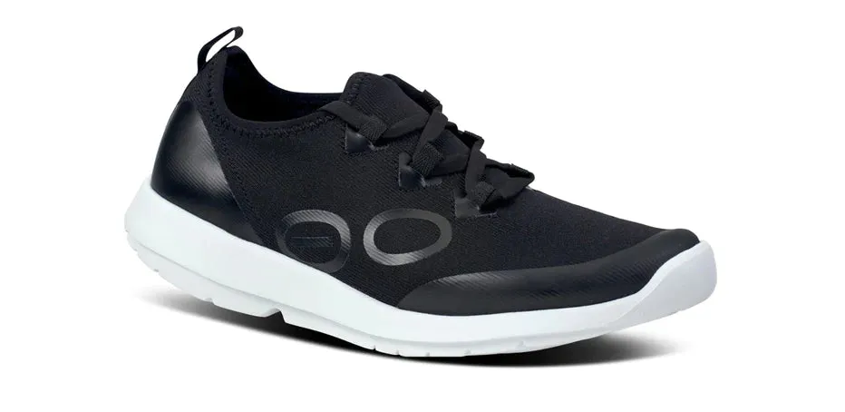 Air Touch OOFOS OOMG SPORT LACE-UP - BLACK & WHITE - 5076WHTBLK