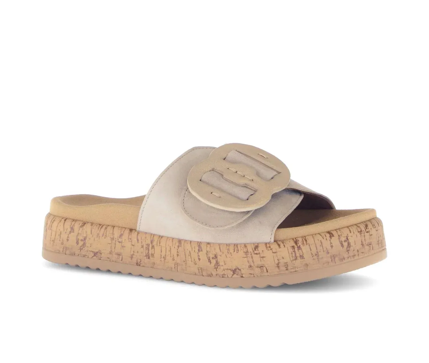 Air Vent GABOR SLIDE W/ BUCKLE - OATMEAL TAN