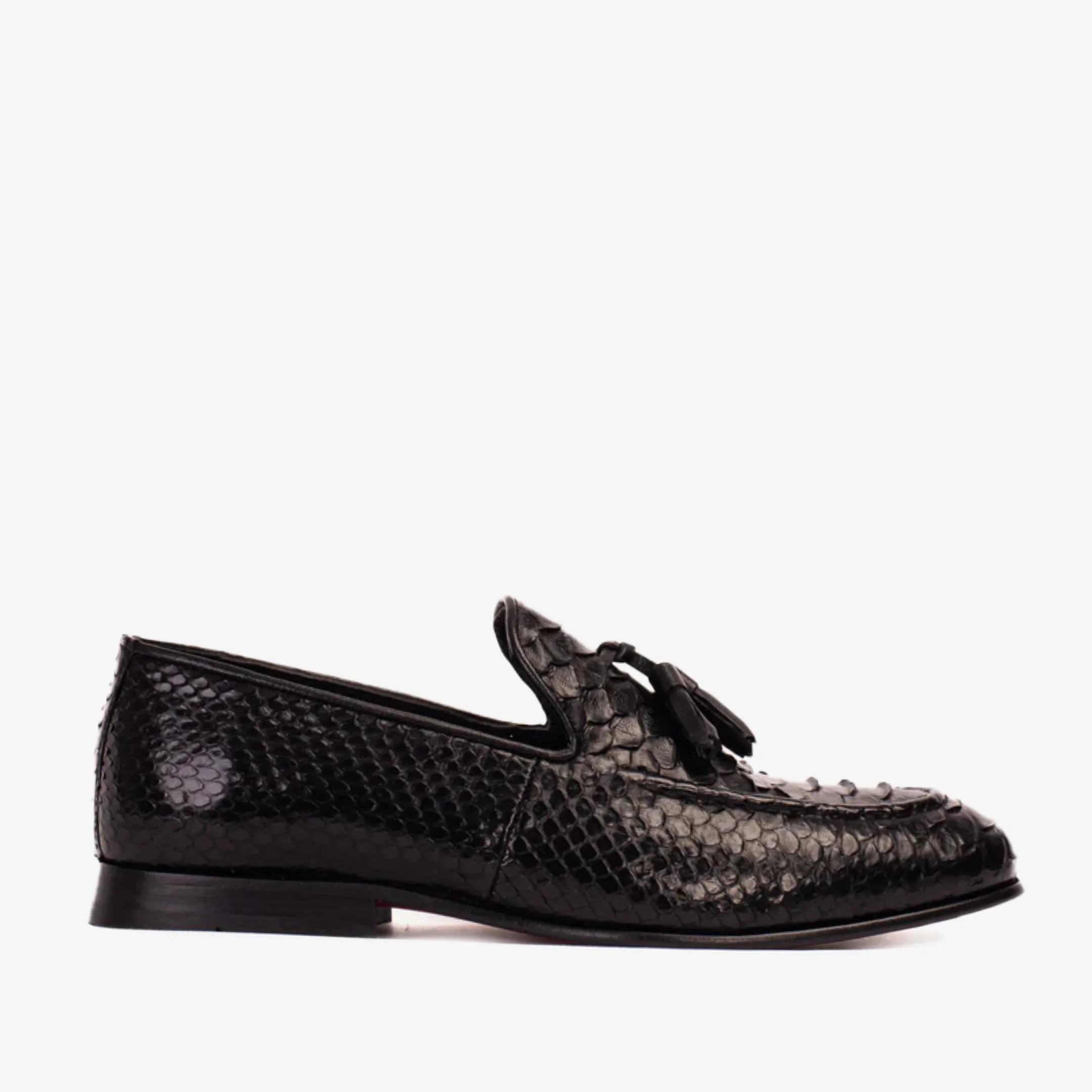 Leg Long Meta Move The Bethesda Black Pyhtn Skin Leather Tassel Loafer Men  Shoe
