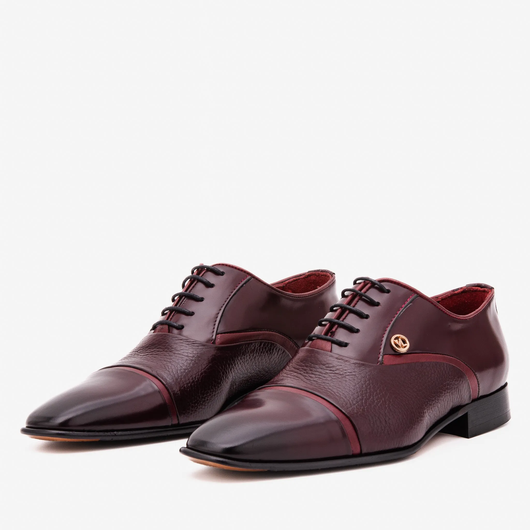 Airy-Step The Rockwell Handmade Burgundy Leather Cap Toe Oxford Men Shoe