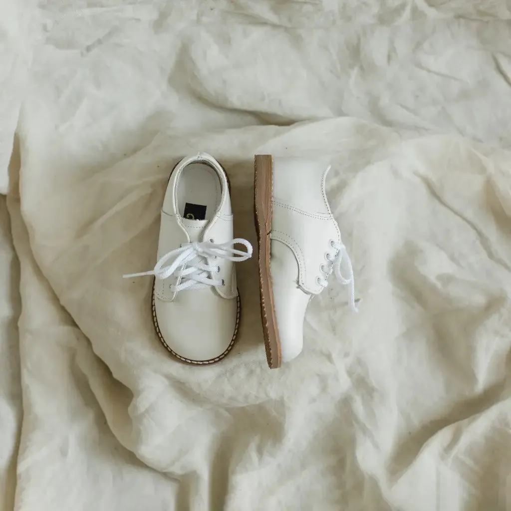 Albert Saddle - White/White Lace Kids