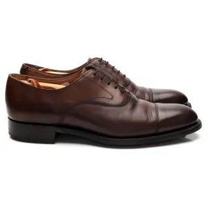 Tailored Fit Comfort Wear Shoes 'Alfred' Dark Brown Leather Oxford UK 7.5 F