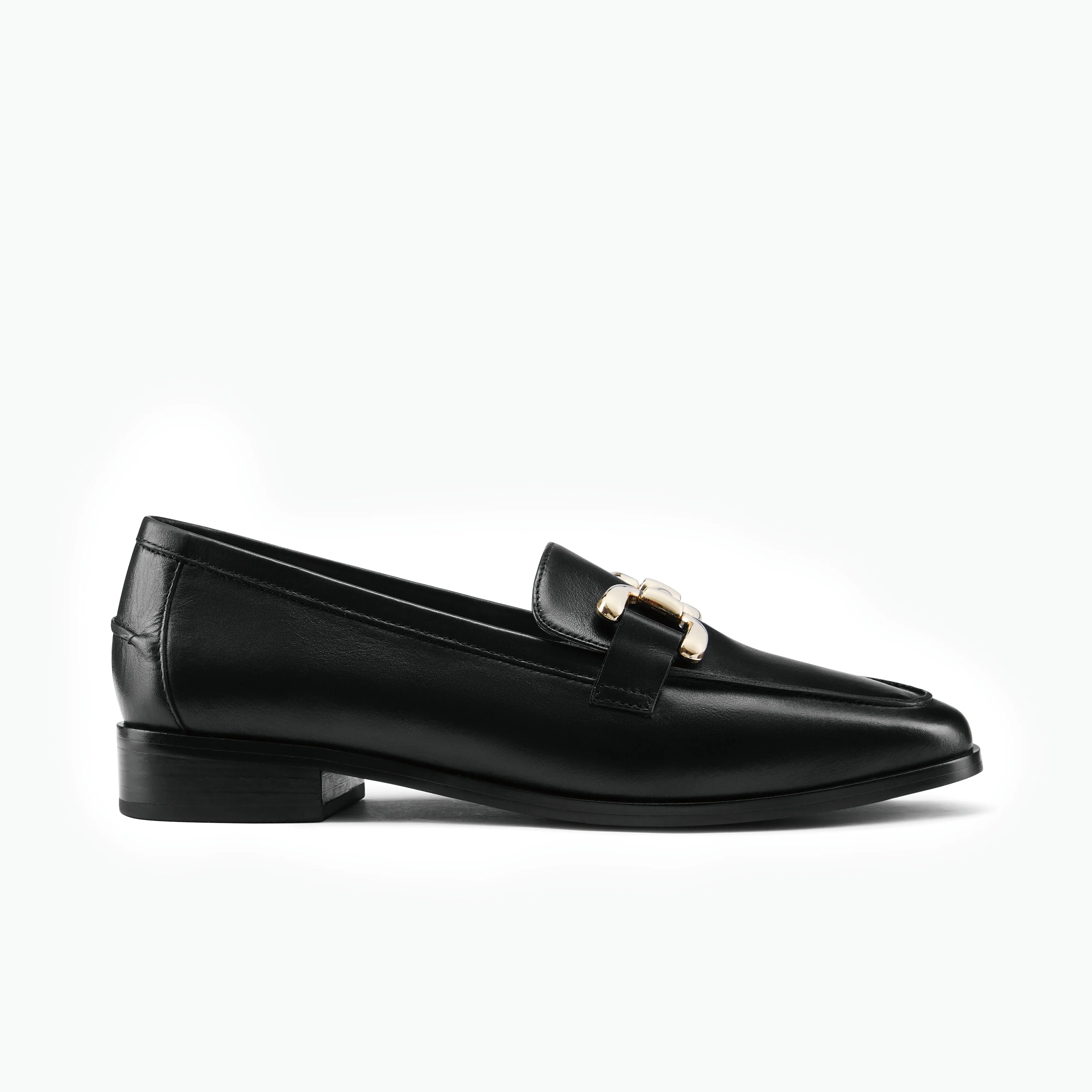 Breathable mesh Knit Upper Alisa Loafer | Black leather