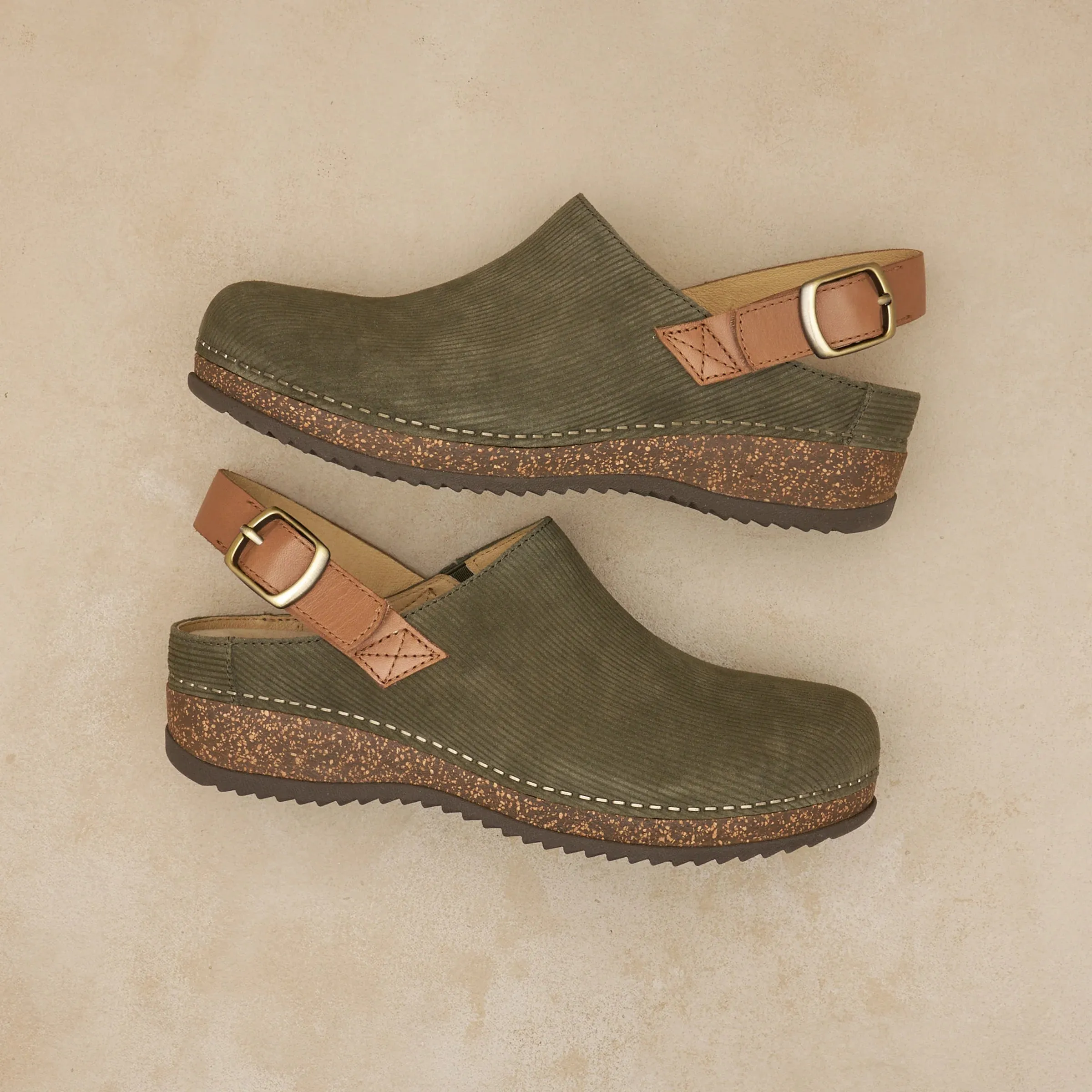 All-day breathability DANSKO MERRIN - OLIVE - EMBOSSED SUEDE