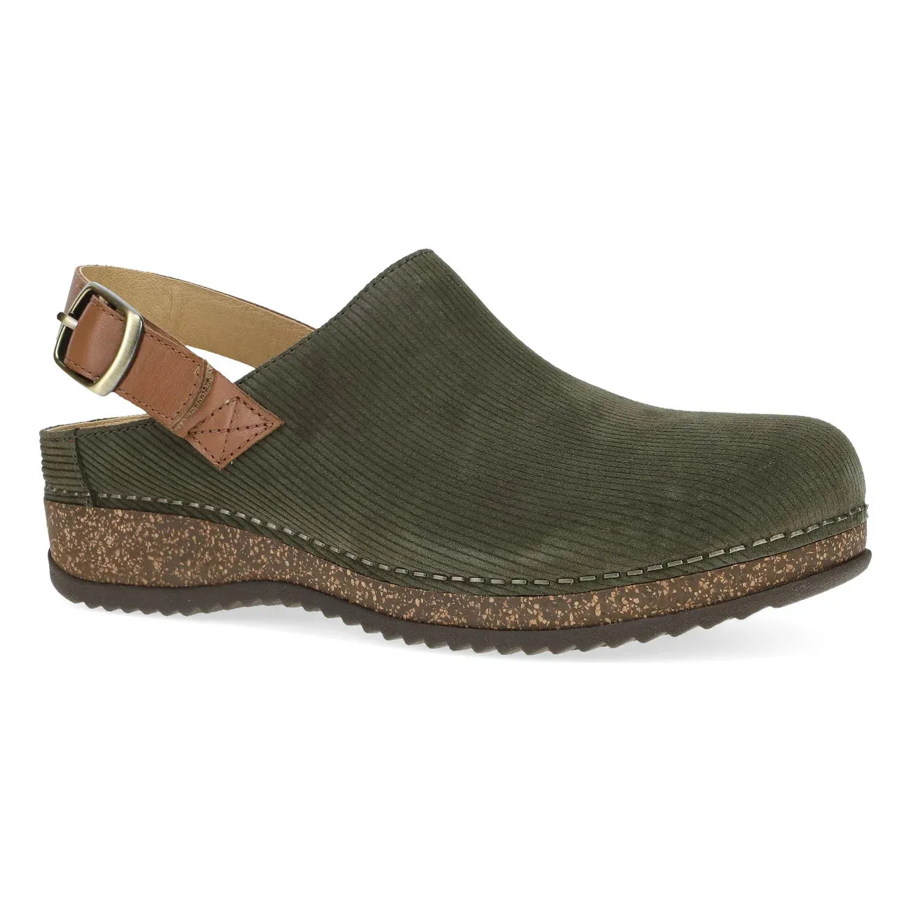 All-day breathability DANSKO MERRIN - OLIVE - EMBOSSED SUEDE