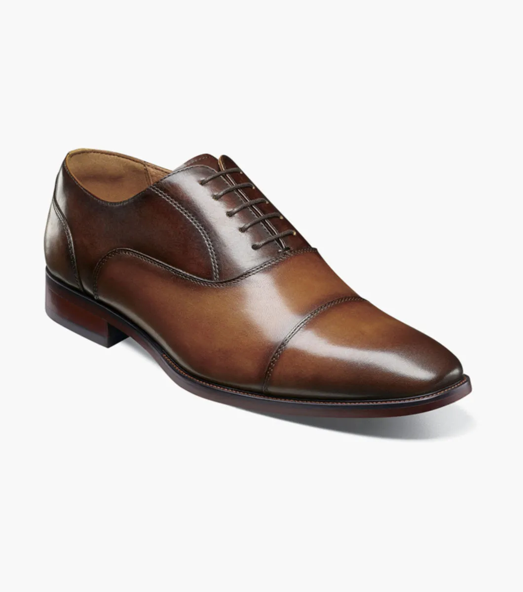 All-day Comfort Sorrento Lux Cap Toe Bal Oxford-Cognac Multi | Florsheim