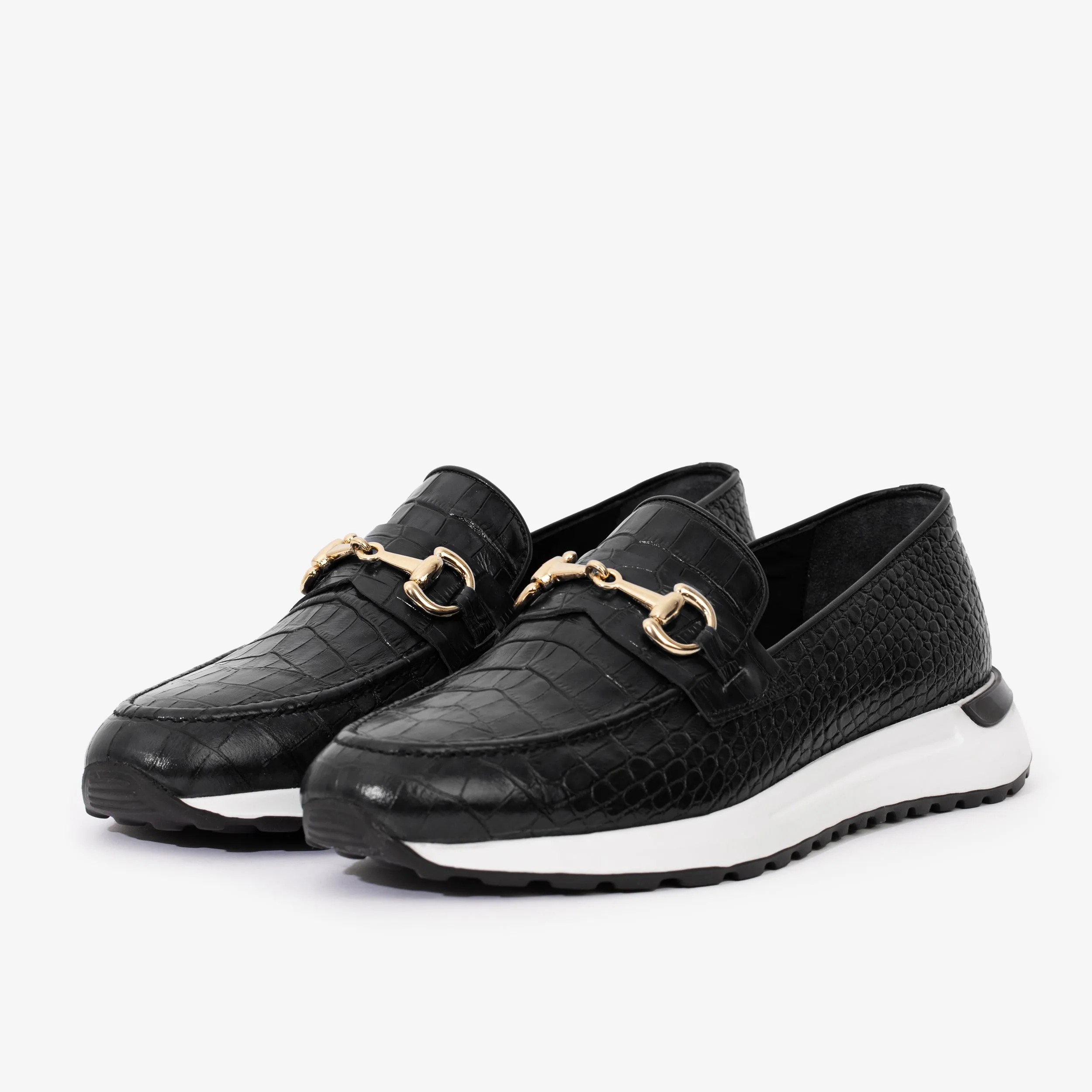 All-Flex The Padova Black Leather Men Sneaker