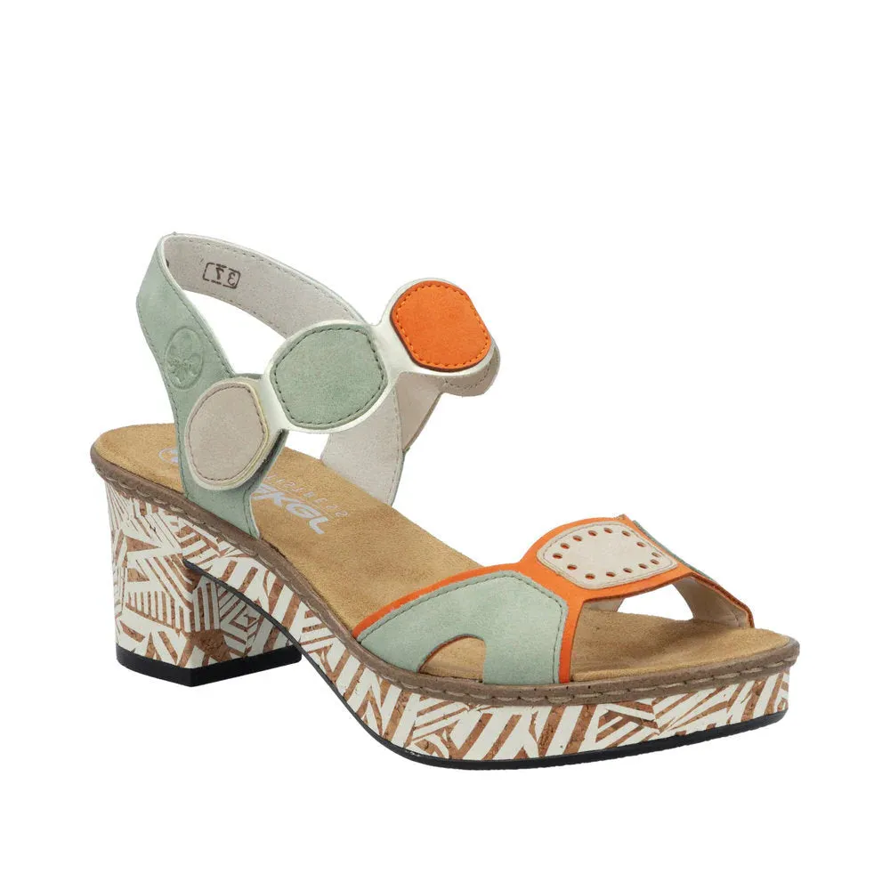 RIEKER FANNI SANDAL 6387691 - MULTI warm weather