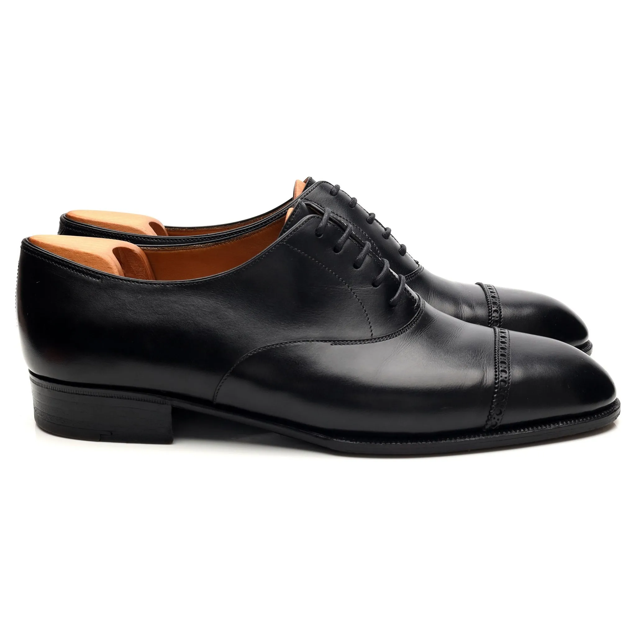 Bespoke Black Leather Oxford UK 9.5 / UK 10 Work Ready Look Office Shoes