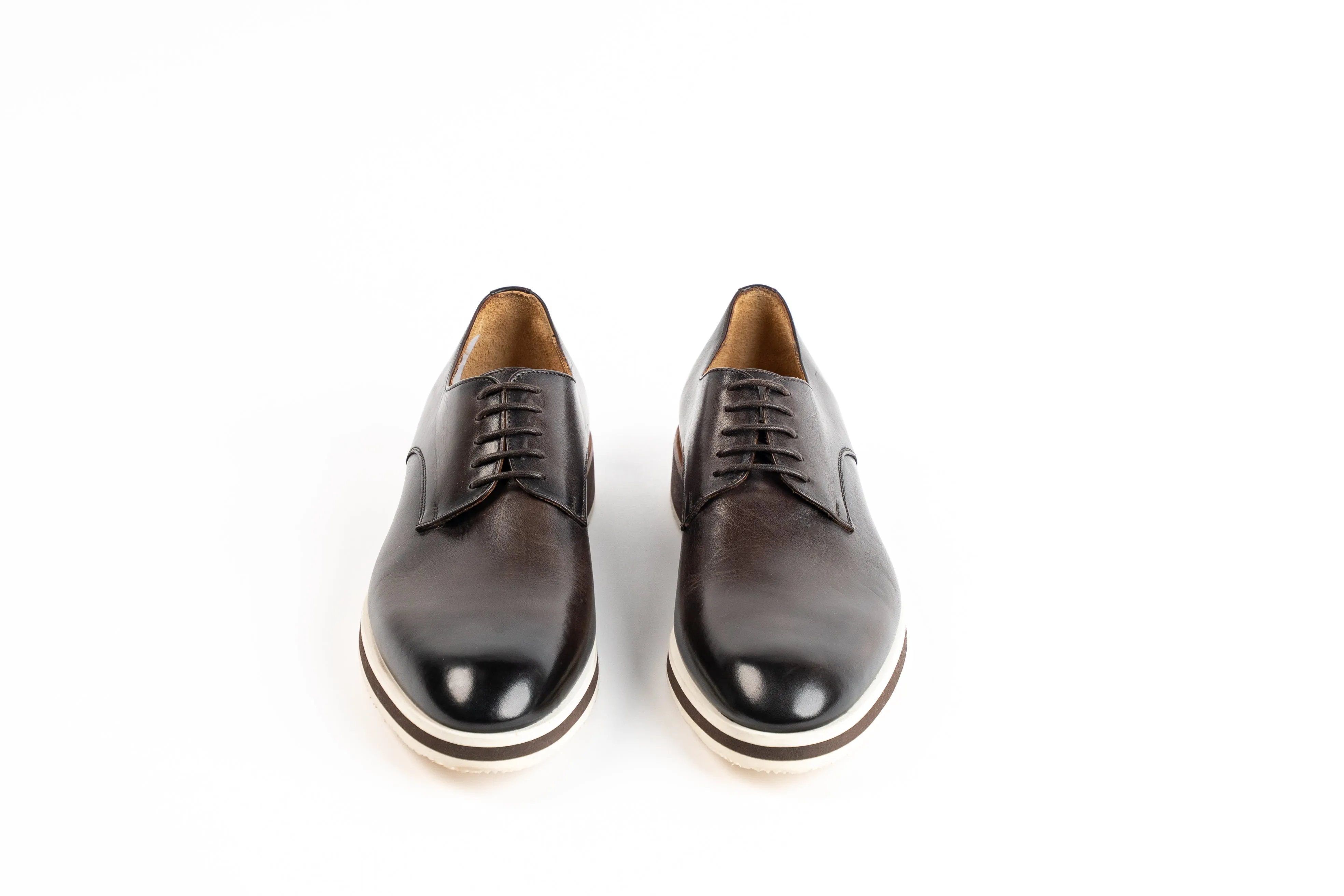 AMBERES DERBY CHOCOLATE Sharp Cap-Toe