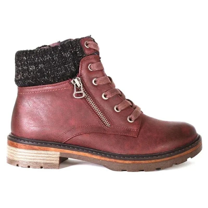 Ankle Bootie Women's Wanderlust Amy Waterproof Boot - Burgandy