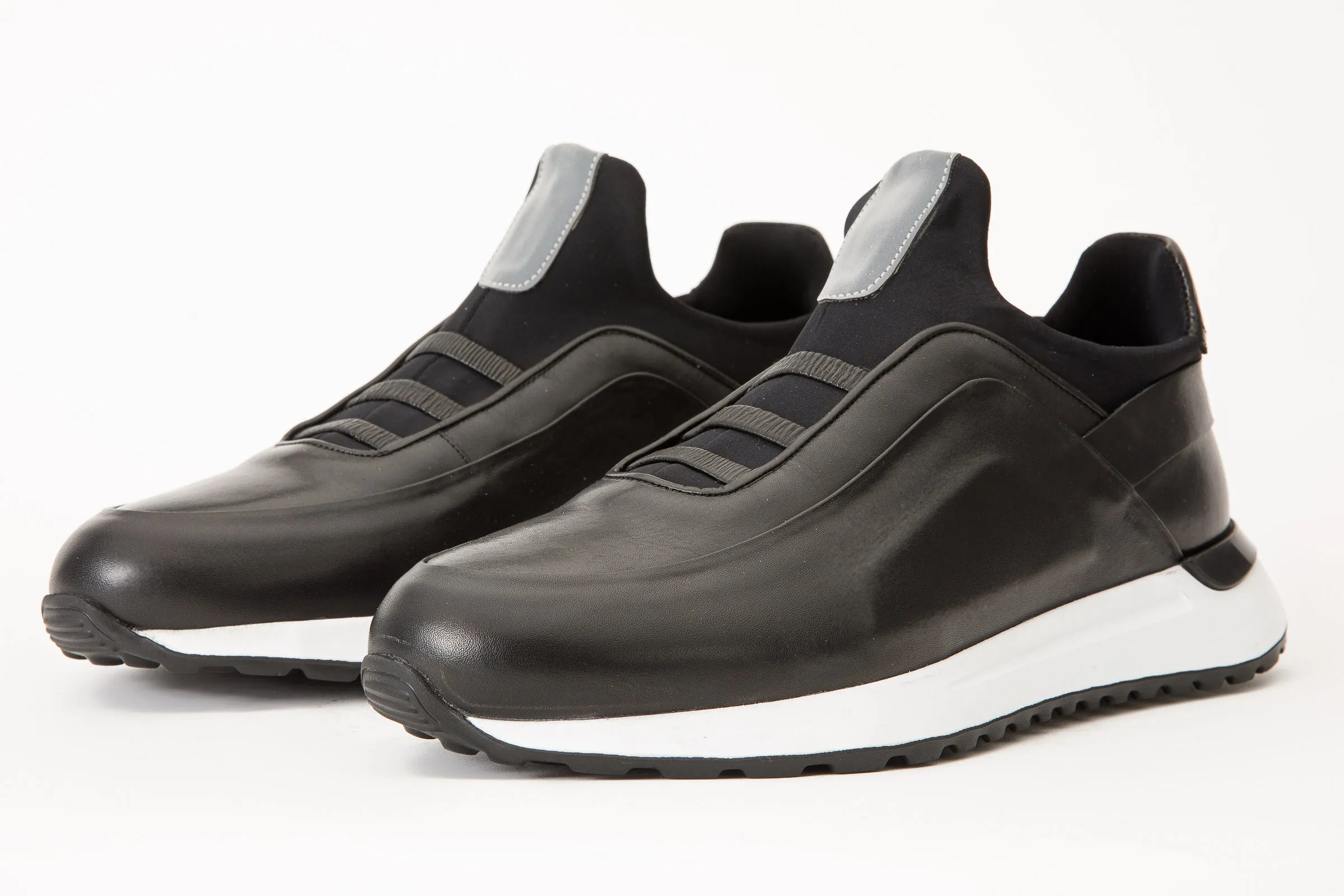 Ankle Support The Sonoma Black Leather Men Sneaker