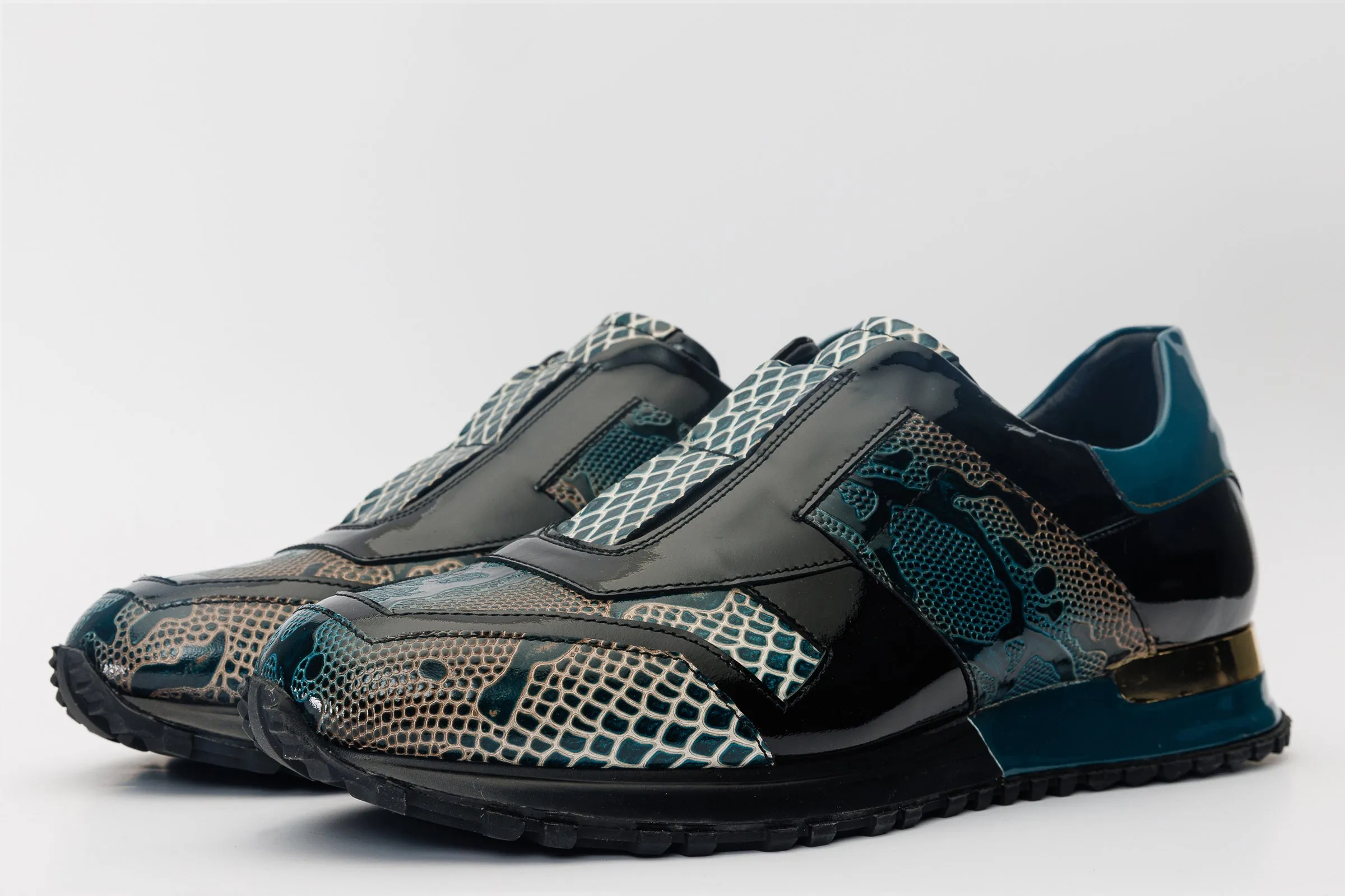 Anti Bacterial The Milano Snk Green Leather Men Sneaker