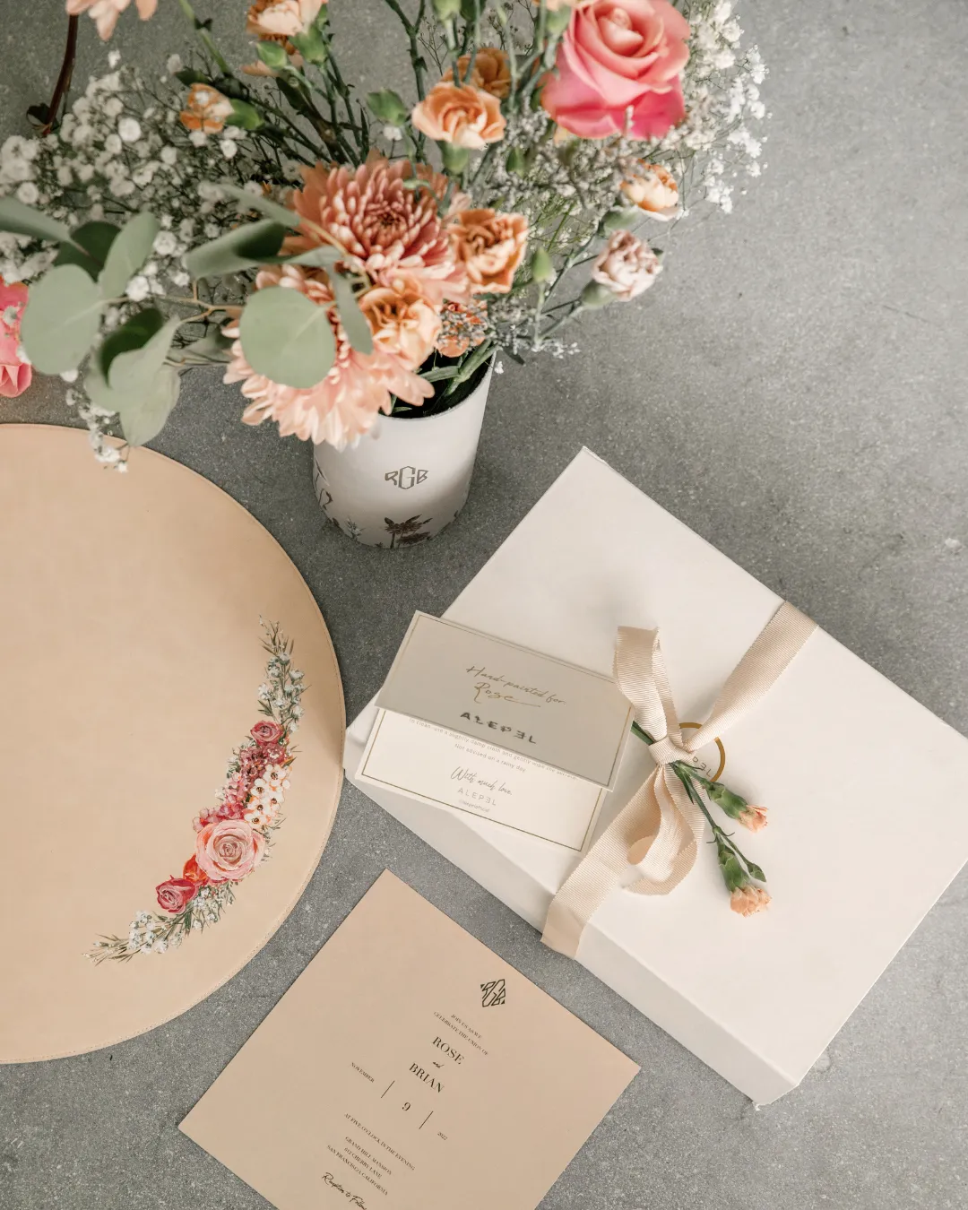 Anti-skid sole Bridal Bouquet White Slide
