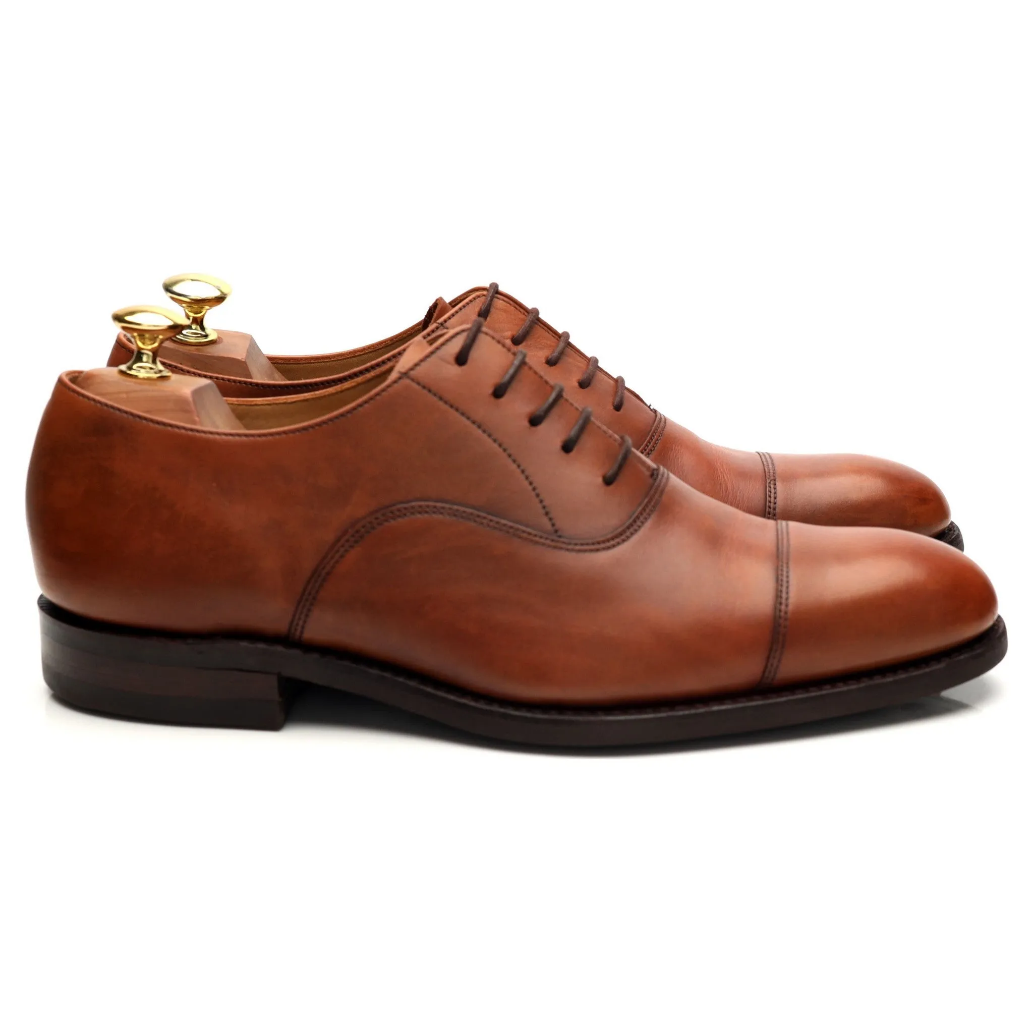 Comfort Fit 'Archway' Tan Brown Leather Oxford UK 8 G