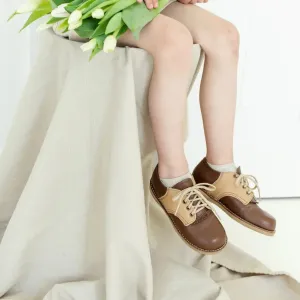 Artie Saddle - Chocolate/Camel Breathable materials for kids