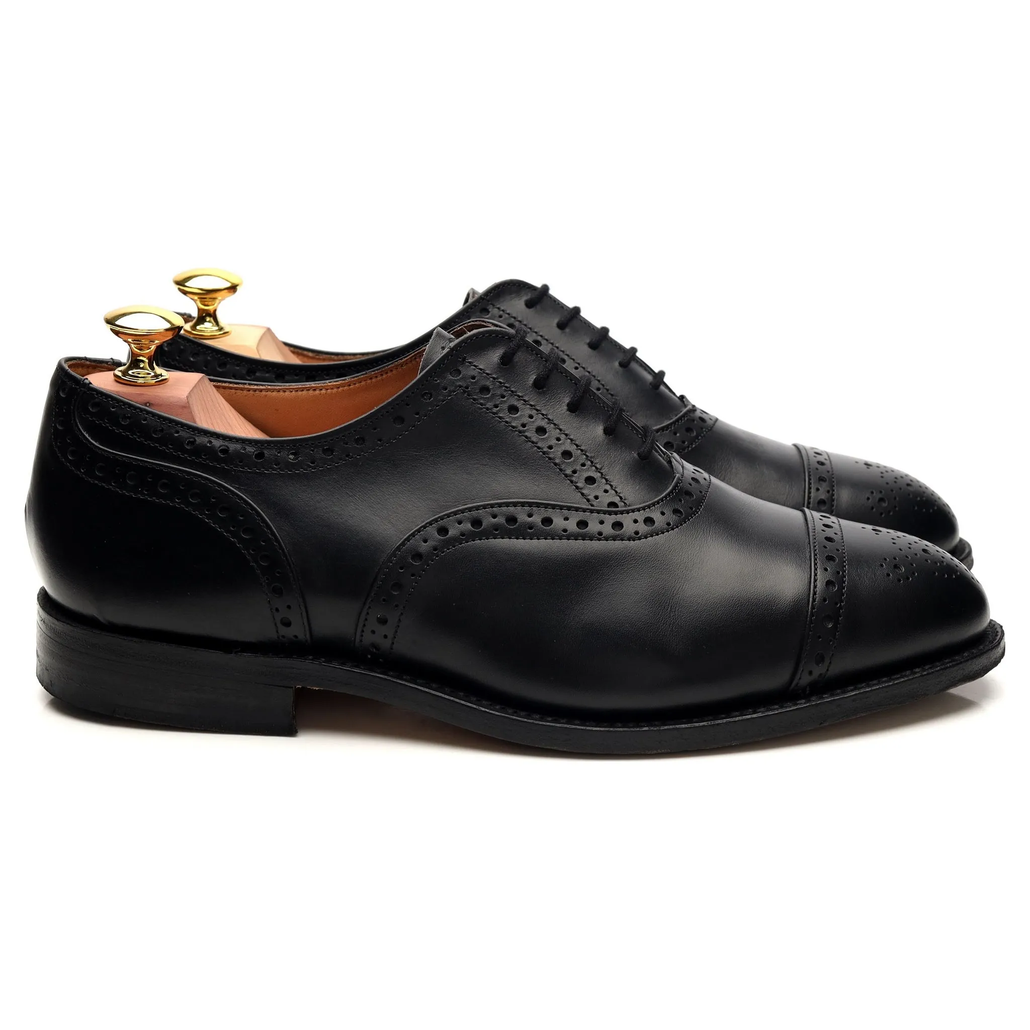 Outdoor Style 'Cambridge' Black Leather Oxford Brogues UK 7.5
