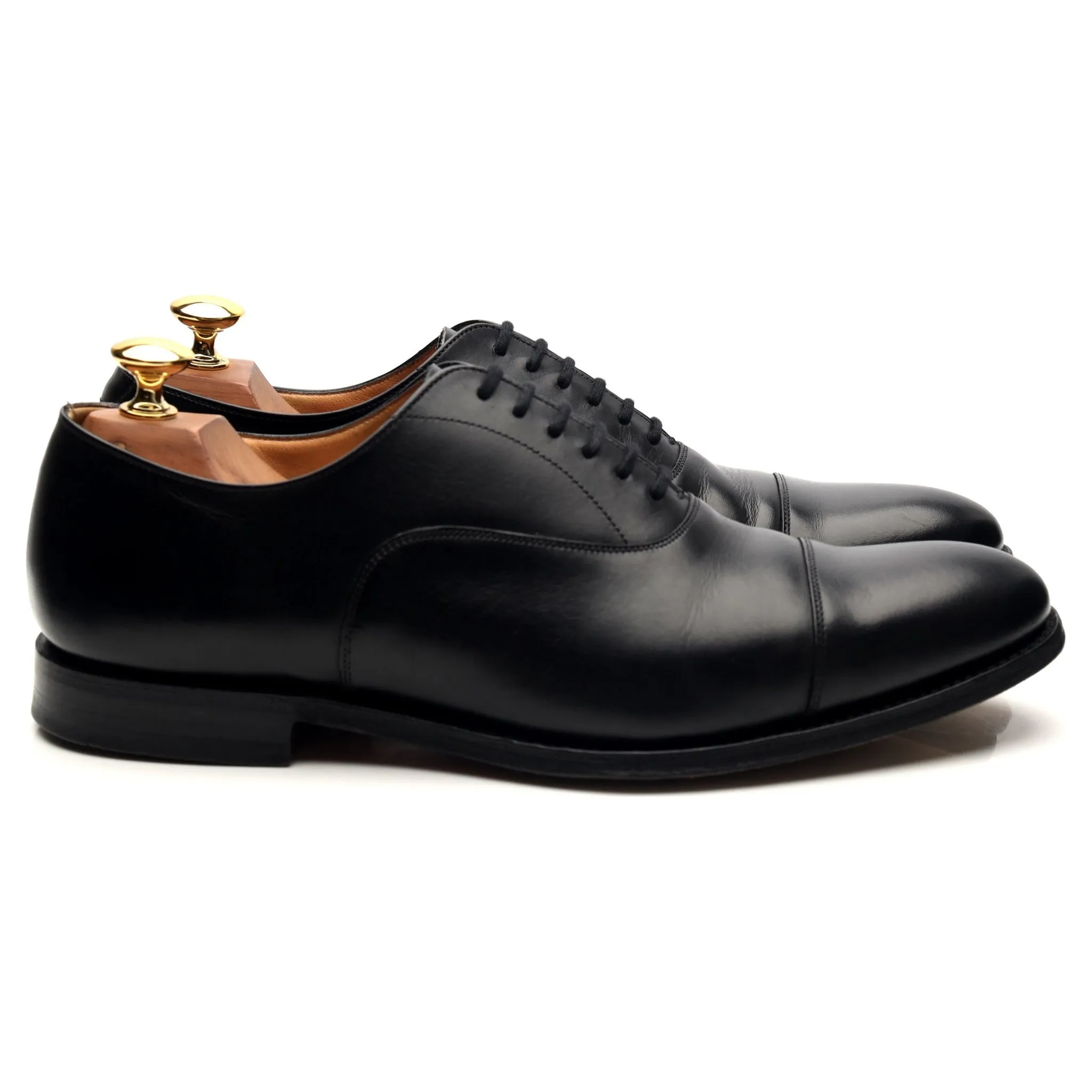 Urban Slip On Sleek Look 'Dubai' Black Leather Oxford UK 6.5 F