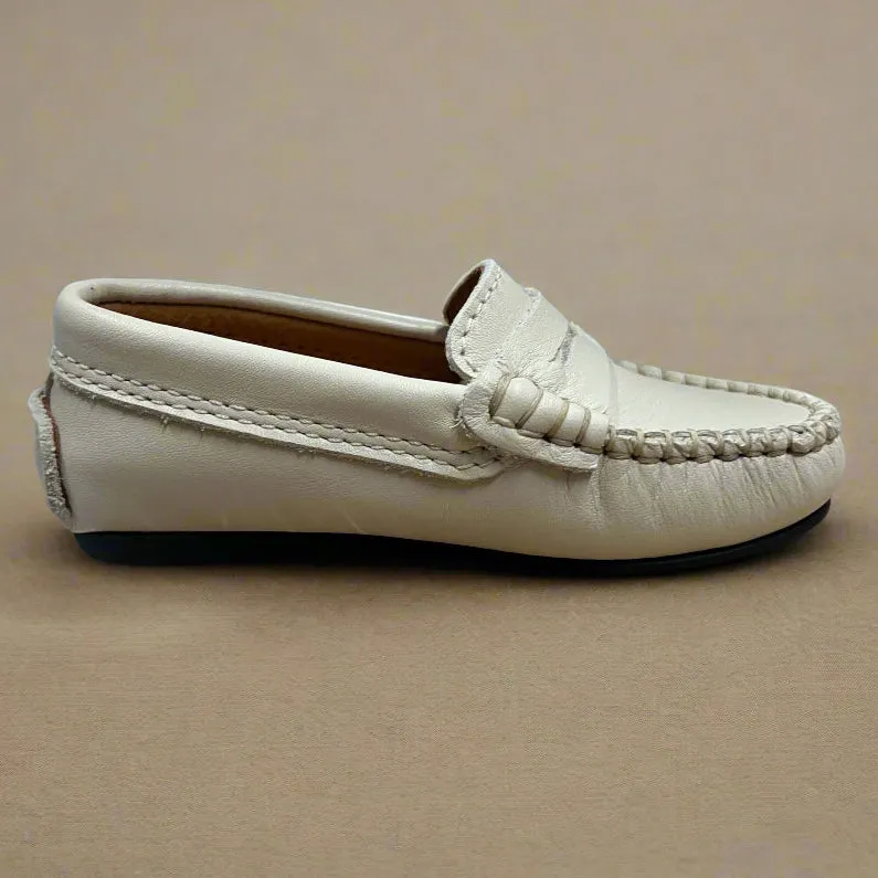 Atlanta Moccasin Boy's and Girl's Originals 032 Penny Loafer - Sand Smooth Zip Kids