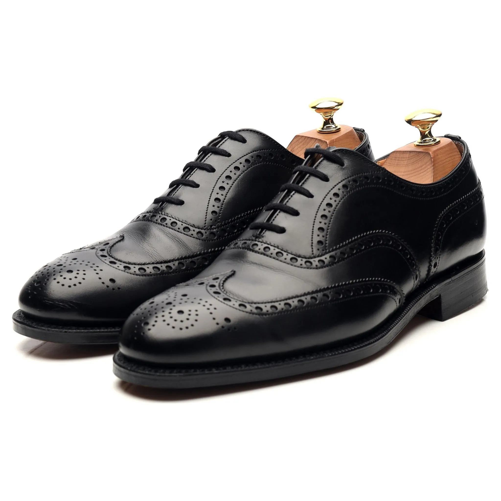 'Chetwynd' Black Leather Oxford Brogues UK 6 F Modern Style Quick Wear Style