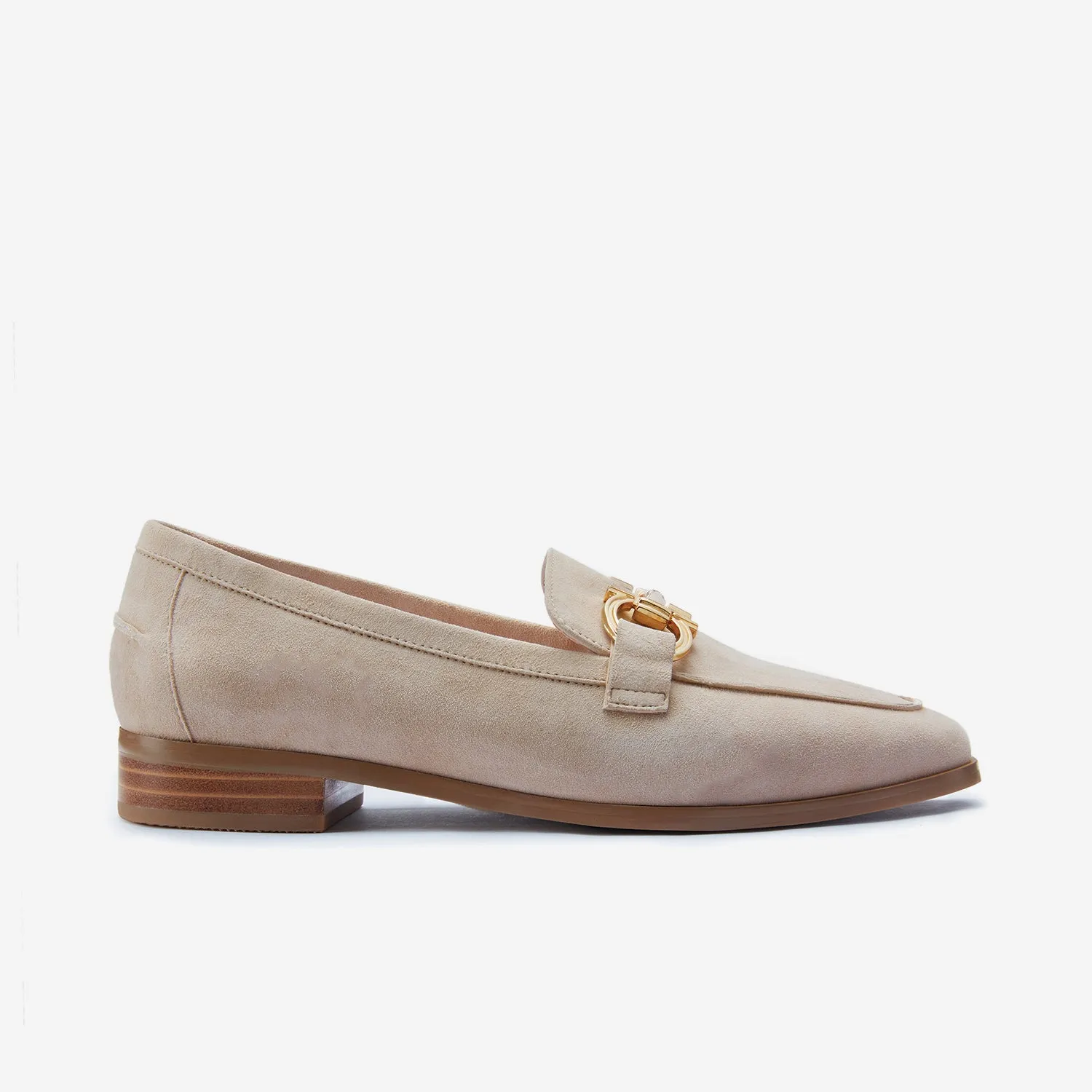 Avery Loafer | Nude Suede Chic Vibe Food Trip