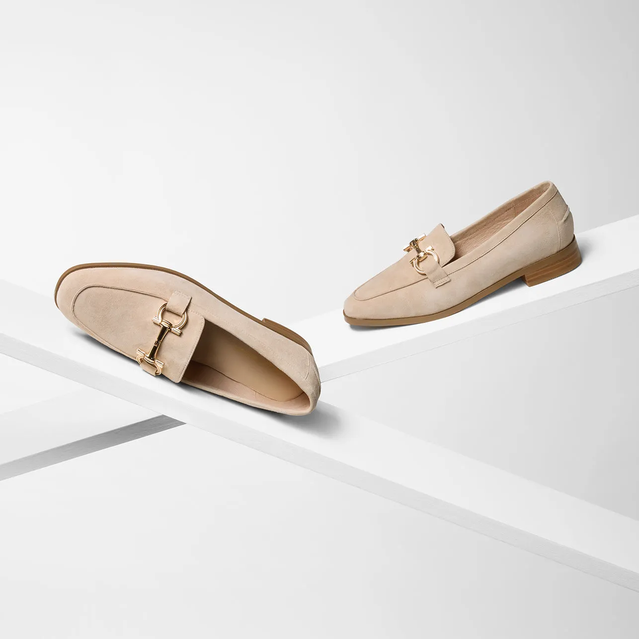 Avery Loafer | Nude Suede Light Step Comfort