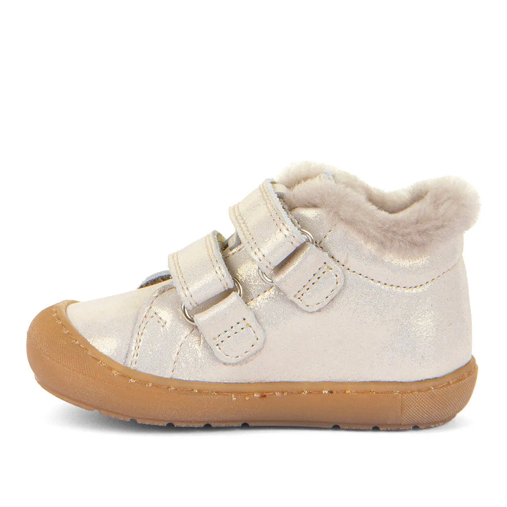 Baby Shoes Froddo Girl's Ollie S Furry Casual Shoes - Gold Shine