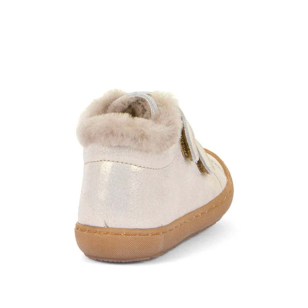 Baby Shoes Froddo Girl's Ollie S Furry Casual Shoes - Gold Shine