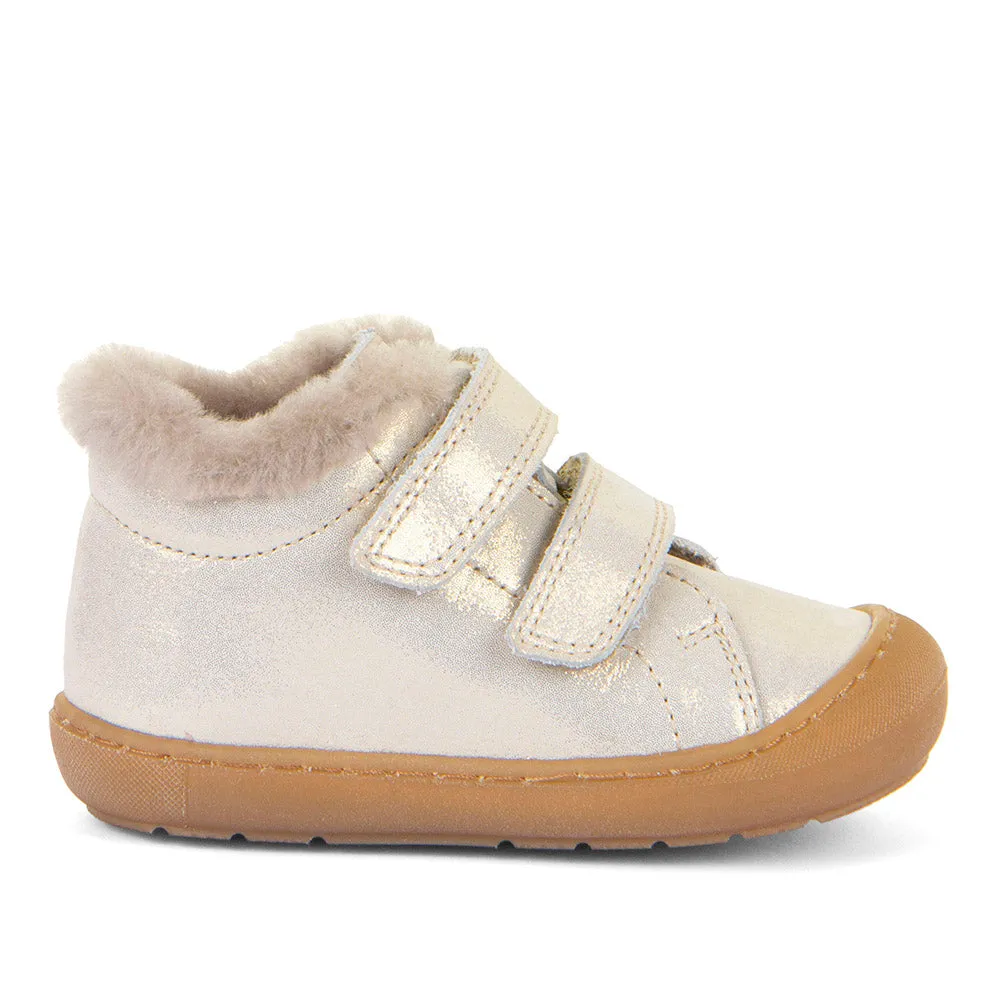 Baby Shoes Froddo Girl's Ollie S Furry Casual Shoes - Gold Shine