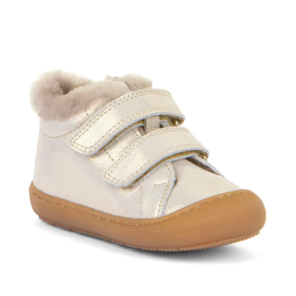 Preschool - sized shoes Froddo Girl's Ollie S Furry Casual Shoes - Gold Shine