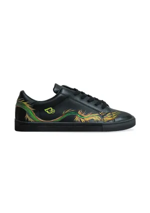 Black Sneaker Custom Design Walk Flex Movement Comfort