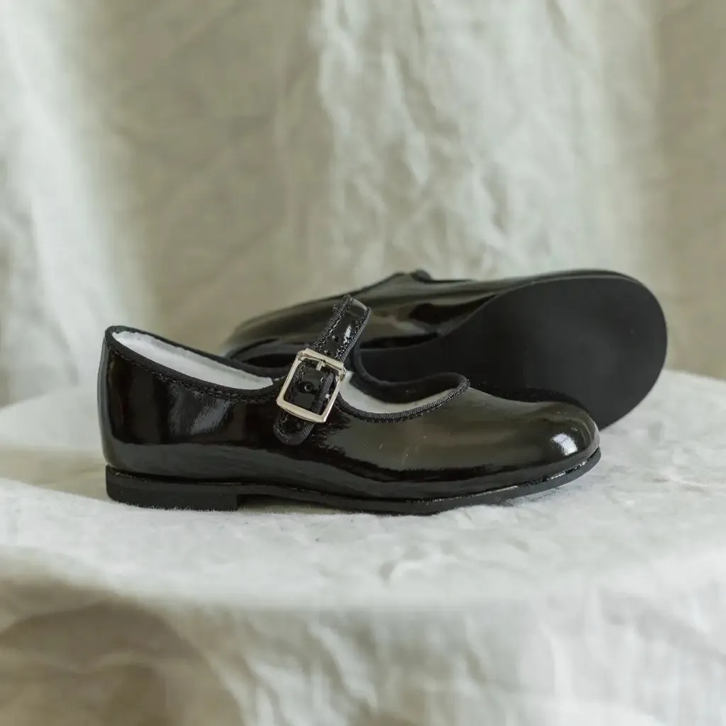 Eleanor Mary Jane - Black Patent Middle - school - sized shoes Breathable materials for kids