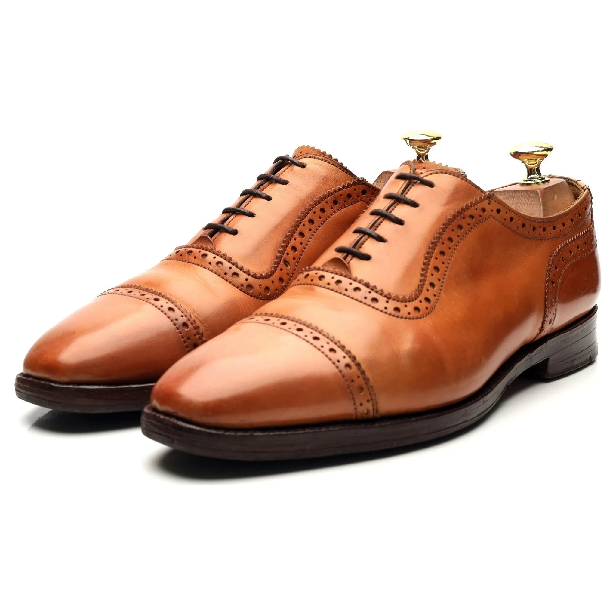Smooth Comfort 'Belgrave' Tan Brown Leather Oxford UK 8