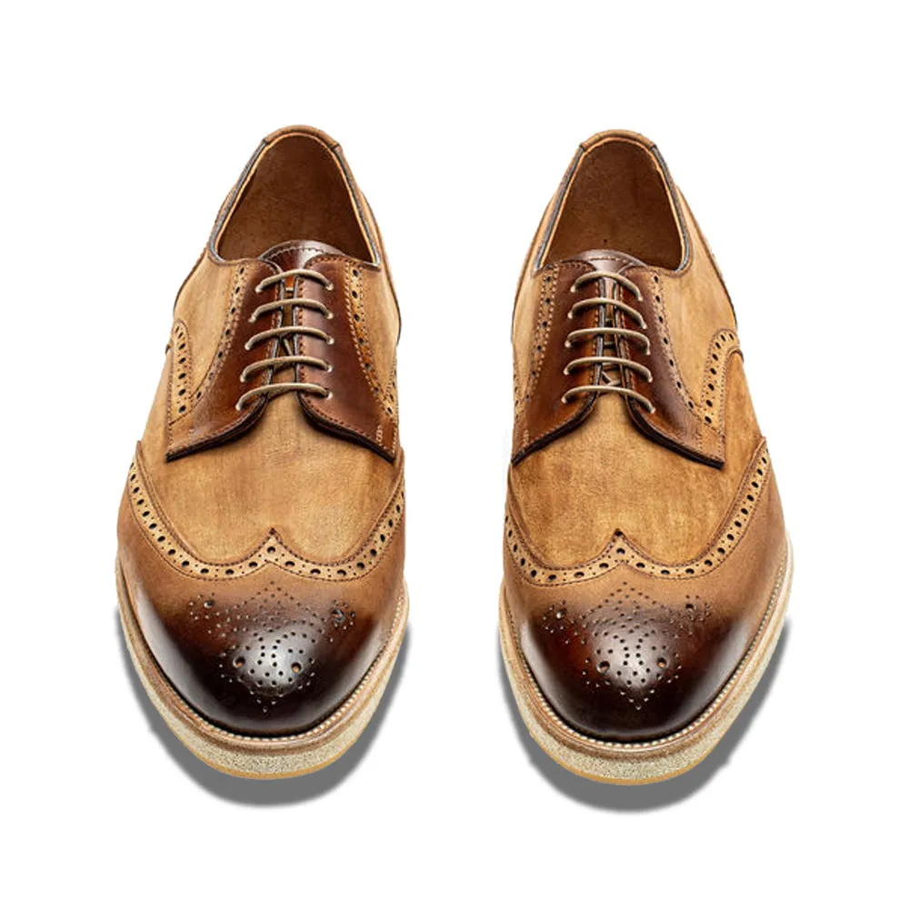 BERLINA WINGTIP CUOIO Evening Stitching